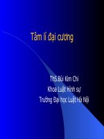 Bài giảng TÂM LÝ HỌC ĐẠI CƯƠNG - Chương 5 ppt