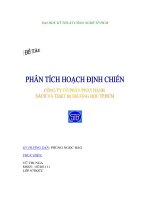 ĐỀ TÀI: PHÂN TÍCH HOẠCH ĐỊNH CHIẾN LƯỢC CÔNG TY PHÁT HÀNH SÁCH VÀ THIẾT BỊ TRƯỜNG HỌC TPHCM ppsx