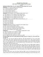 ĐỀ KIỂM TRA TỔNG HỢP MÔN TIẾNG ANH 12 - ĐỀ 30 docx