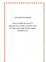 skkn nâng cao hiệu quả quản lý khoa bổ túc văn hóa tại trung tâm kỹ thuật tổng hợp - hướng nghiệp tỉnh đồng nai
