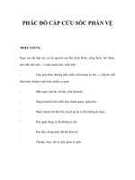 PHÁC ĐỒ CẤP CỨU SỐC PHẢN VỆ pot