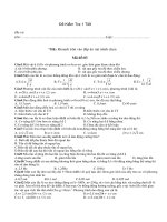 Đề Kiểm Tra 1 Tiết Môn Vật Lý - Mã đề:03 pptx