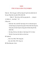 Giáo án lớp 4 môn TOÁN VÍ DỤ VỀ ĐẠI LƯỢNG TỈ LỆ NGHỊCH pdf