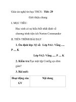 Giáo án nghệ tin học THCS - Tiêt: 29 Tiện ích Norton Commander pdf