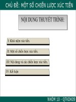 CHỦ ĐỀ : MỘT SỐ CHIẾN LƯỢC XÚC TIẾN pptx