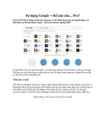 Sử dụng Google + thế nào cho... Pro docx