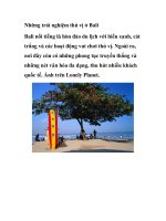 Những trải nghiệm thú vị ở Bali pot