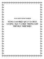 skkn nâng cao hiệu quả và chất lượng dạy và học trong giờ thể dục nhịp điệu