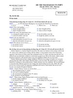ĐỀ THI THAM KHẢO TN-THPT Môn thi: TIẾNG ANH - Mã đề thi 298 ppsx