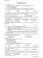 ĐỀ KIỂM TRA DỰ THI MÔN : VẬT LÝ 12 potx