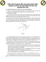 Giáo trình hướng dẫn ứng dụng khái niệm nguyên lý khúc xạ ánh sáng cơ bản của quang hình học p1 pdf