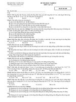 ĐỀ THI TRẮC NGHIỆM MÔN VẬT LÝ - Mã đề thi 208 ppsx