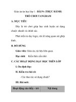 Giáo án tin học lớp 1 - BÀI 9: (THỰC HÀNH) TRÒ CHƠI TANGRAM potx