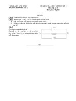 ĐỀ KIỂM TRA 1 TIẾT SỐ 3 HỌC KỲ 1 - TRƯỜNG THPT YÊN MÔ A potx