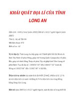 KHÁI QUÁT ĐỊA LÍ CỦA TỈNH LONG AN pot