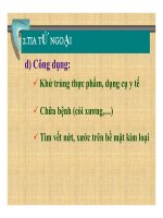 Bài giảng vật lý : Tia hồng ngoại và tia tử ngoại part 5 ppt