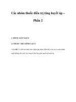 Các nhóm thuốc điều trị tăng huyết áp – Phần 2 ppt