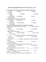 Đề thi thử tốt nghiệp THPT năm 2011 Môn: Anh Văn - Test 3 pps