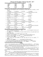 Đề luyện thi Tốt nghiệp và Đại học Năm 2011 – Đề 7 ppsx