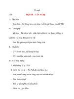 Giáo án lớp 4 môn Từ ngữ HỘI HÈ – VĂN NGHỆ potx