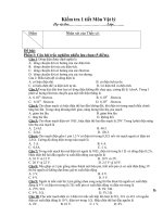 Kiểm tra 1 tiết Môn Vật lý ppsx