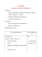 Giáo án lớp 4 môn KỂ CHUYỆN ALI-BA BA VÀ 40 TÊN CƯỚP pptx