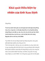 Khái quát Điều kiện tự nhiên của tỉnh Nam Định pptx