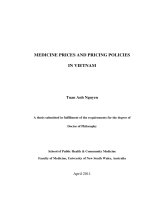 Medicine prices and pricing policies in vietnam