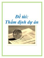 Đề tài: thẩm định dự án pptx