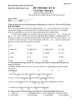 ĐỀ THI HỌC KỲ II NĂM HỌC 2010-2011 Môn thi: Tiếng Anh LỚP 12 ppsx