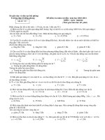 Đề kiểm tra khảo sát đầu năm học 2010-2011 MÔN : vật lí - Mã đề: 937 ppt