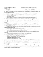 Đề thi thử đại học khối a Môn vật lí - Mã đề số 124 pot