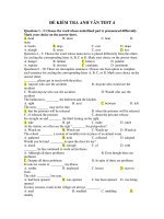 ĐỀ KIỂM TRA ANH VĂN TEST 4 ppsx
