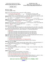 ĐỀ KIỂM TRA 1 TIẾT MÔN: VẬT LÝ 11 BAN NÂNG CAO - MÃ ĐỀ : 997 potx