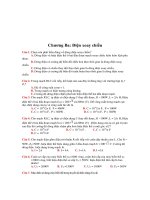 TRẮC NGHIỆM VẬT LÝ - Chương Ba: Điện xoay chiều pptx