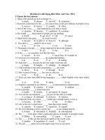 Đề kiểm tra chất lượng HKI Môn: Anh Văn – Đề 6 pptx