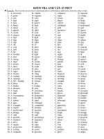 KIỂM TRA ANH VĂN 15 PHÚT doc