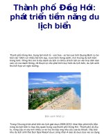 Thành phố Đồng Hới: phát triển tiềm năng du lịch biển ppt