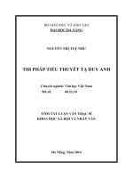 Thi pháp tiểu thuyết Tạ Duy Anh