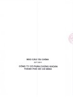 báo cáo tài chính quý 3 năm 2011 công ty cổ phần chứng khoán tp hồ chí minh hsc