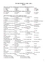 ÔN THI TNTHPT 12 ( 2010 – 2011 ) ĐỀ 01 pps