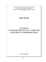 Thực hành vận dụng lý thuyết bảo trì và độ tin cậy
