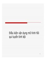 Bài giảng Kinh tế lượng  Chương 7: Điều kiện vận dụng mô hình hồi qui tuyến tính bội