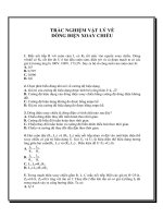 TRẮC NGHIỆM VẬT LÝ VỀ DÒNG ĐIỆN XOAY CHIỀU doc