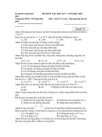 ĐỀ KIỂM TRA HỌC KỲ I NĂM HỌC 2010 - 2011 - Mã đề: 731 pptx