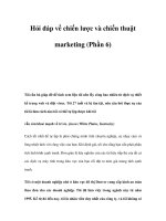 Hỏi đáp về chiến lược và chiến thuật marketing (Phần 6) ppsx