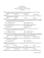 Kỳ thi giữa kỳ I Môn Vật lý - Mã đề 146 ppt