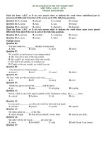 ĐỀ THAM KHẢO ÔN THI TỐT NGHIỆP THPT MÔN TIẾNG ANH 12 – ĐỀ D pps