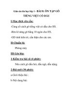 Giáo án tin học lớp 1 - BÀI 8: ÔN TẬP GÕ TIẾNG VIỆT CÓ DẤU pptx