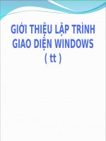 GIỚI THIỆU LẬP TRÌNH GIAO DIỆN WINDOWS ( tt ) pdf